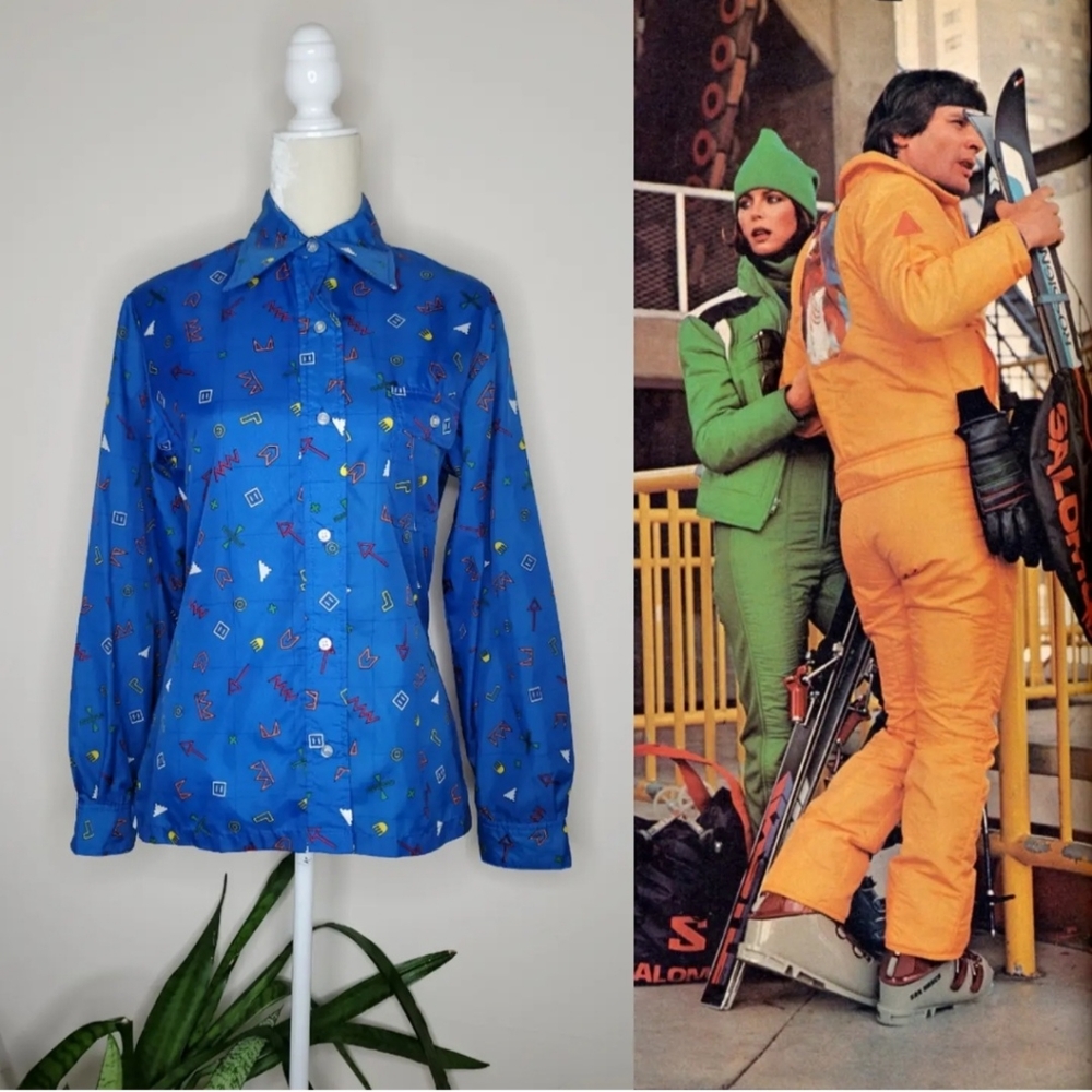 VTG 70s Saska Skiwear Wind Shirt